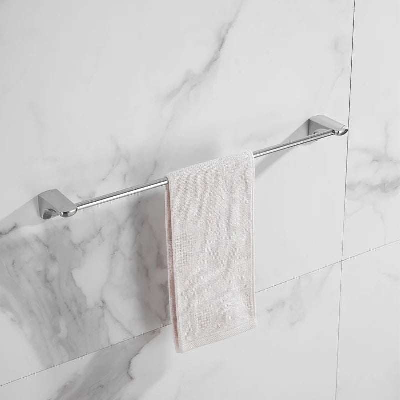 accessoires salle bain chrome porte serviettes double porte savon papier toilette brosse wc moderne