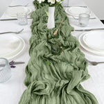nappe decorative plissée semi transparente beige rose vert olive mariage nouvelle annee festive