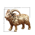 statuette chèvre bélier doré argenté brun clair texture laine décorative animaux intérieur
