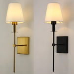lampes murales modernes coniques noires or abat jour blanc flux lumineux 249 2000