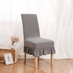 Housse chaise rayées polyester gris beige vert noir classique opacité chaises banquets adultes moderne