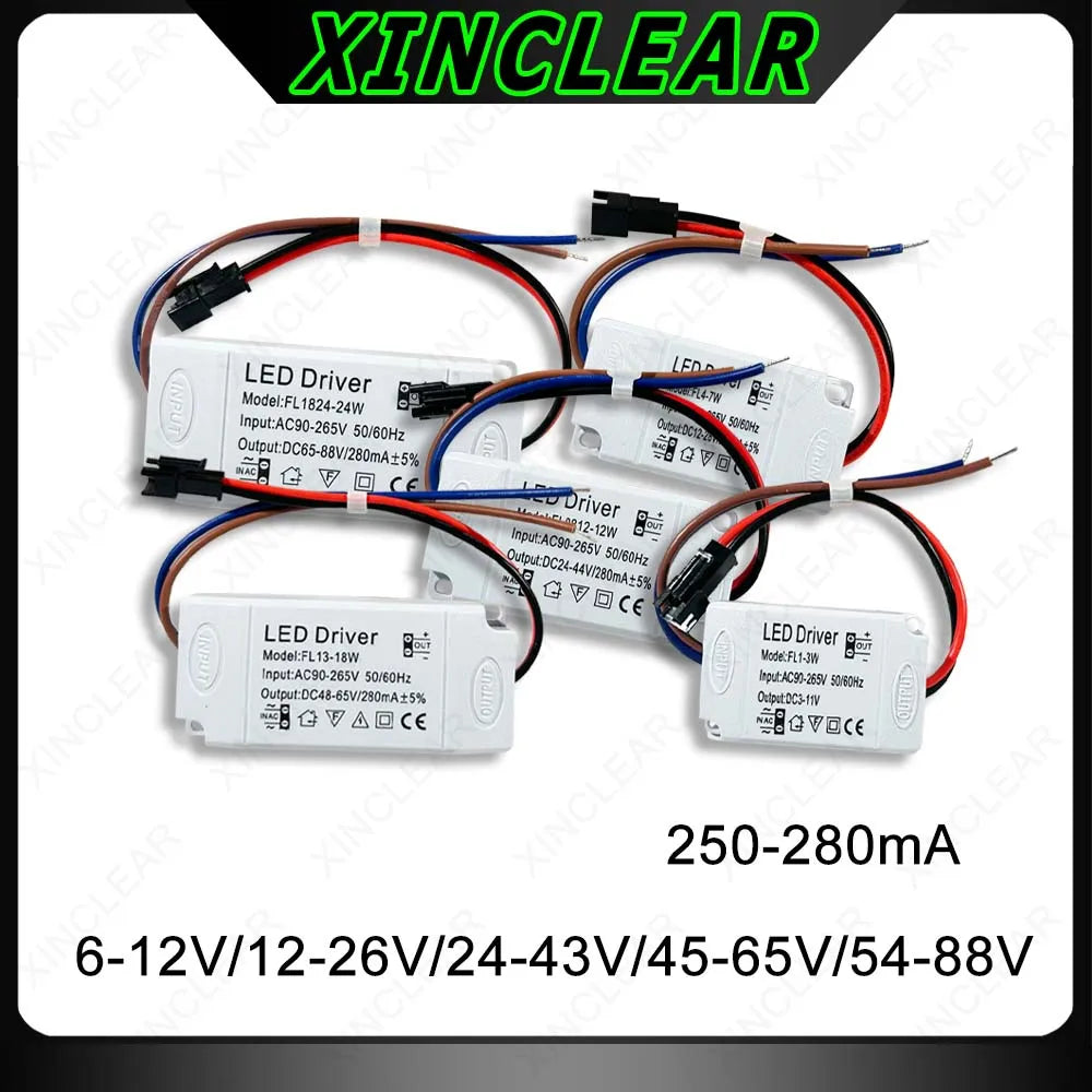 driver led 3w 12w 18w 24w adhésif câbles blanc moderne certification fcc