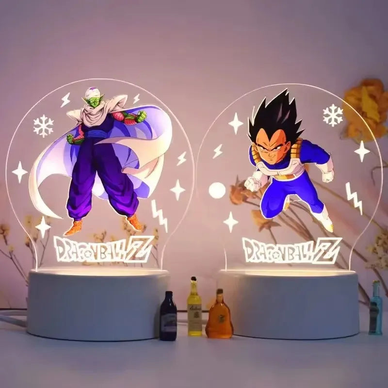 lampe led dragon ball transparente personnages goku animation décoration noël moderne