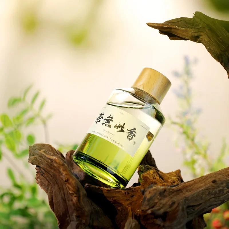 diffuseur d'odeur vert clair parfum thé verre opaque 90 jours fraicheur aromathérapie sans flamme