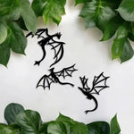 décoration murale silhouette dragon moderne noir simple intérieur extérieur chambre balcon terrasse