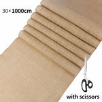 nappes table jute naturelle rustique beige marron blanc texture grossière événements mariage décoration chaises