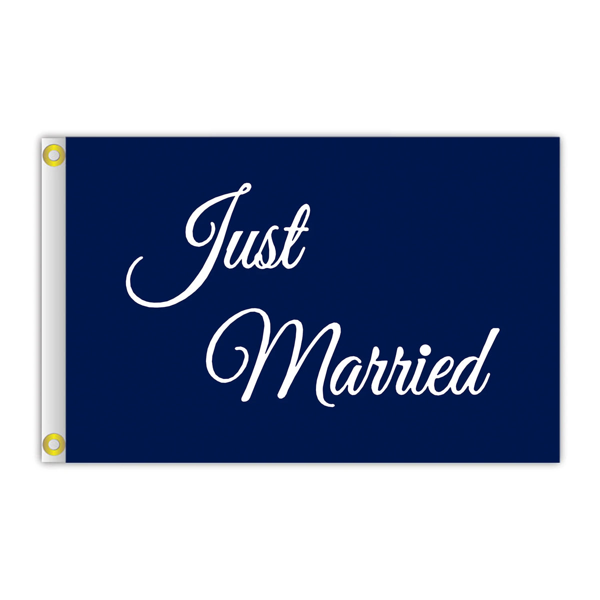 drapeau just married décoration mariage bleu blanc rose plissé polyester deux