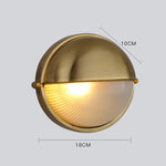 lampe murale moderne rétro argentée dorée rayures horizontales ip65 étanche led 220v 110v