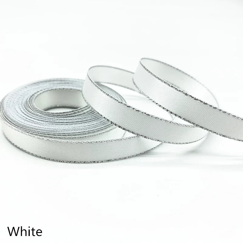 rubans satinés élégants polyester 10mm largeur 5mètres plusieurs couleurs opaques décoration mariage emballage cadeau