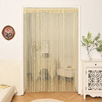 rideau porte transparent franges decoratif or violet rose moderne chambre