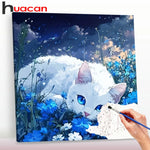 tableau peinture numerotation toile animaux fleurs decoration chambre maison peindre soi même