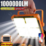 lampe travail solaire rechargeable 20000mAh orange moderne panneau solaire led campingurgence
