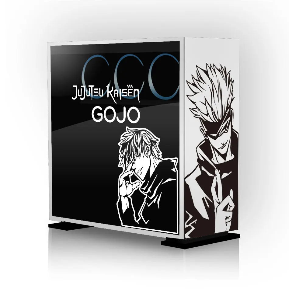 autocollants graphiques anime gojo yuji blanc noir décoration boîte rangement modernes stickers opaques