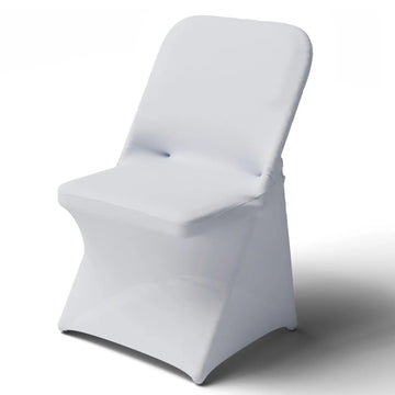 housses chaise pliante blanches unies moderne machine lavables poches élastiques