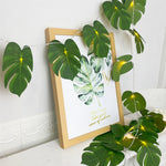 guirlande feuilles vertes led festives decoration feuille monstera lumiere jaune deco mur plantes artificielles