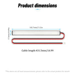 lumière led double blanc rouge aimantée moderne fonctionnelle 431.5mm 182.7mm 17.6mm