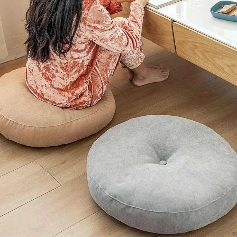 coussin sol rond velours polyester anti décubitus beige gris bleu moderneComfortable42cm47cm55cm