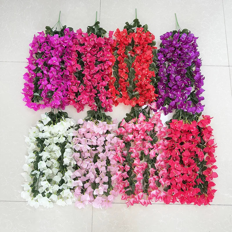 guirlande fleurs artificielles 88cm rose violet rouge blanc intérieur décoration mariage anniversaire