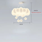 suspension moderne nuage étoiles blanc acrylique fer pc pvc certification ccc cqc ul vde