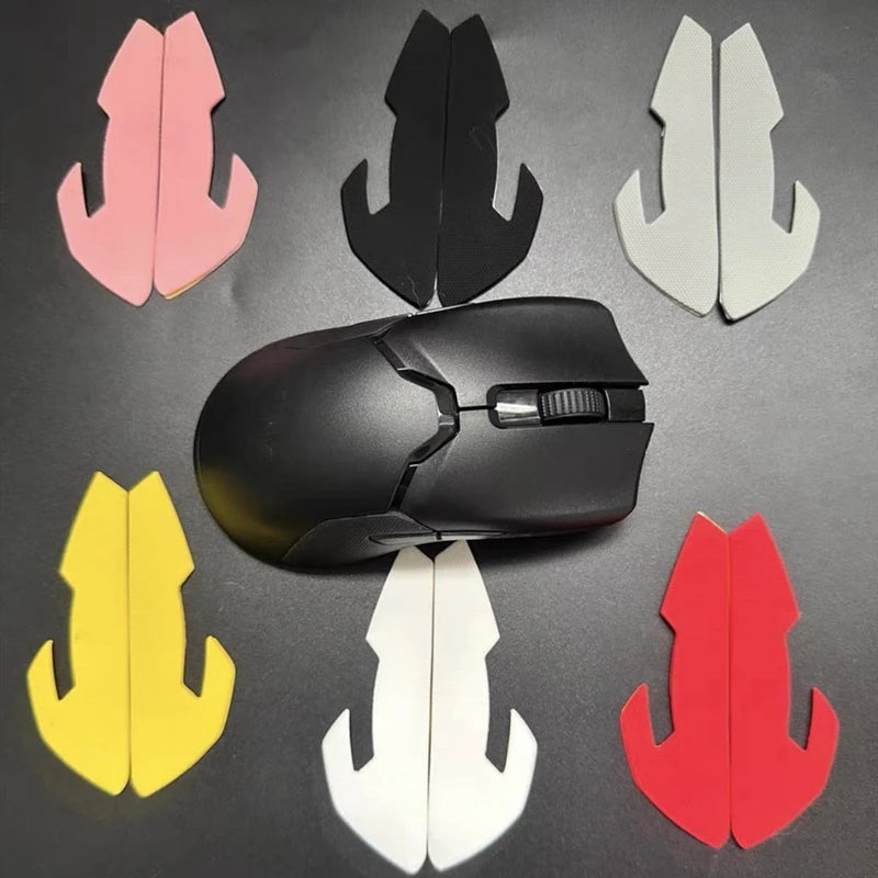 protège mains souris gris blanc jaune rose noir rouge texture micro perforée adhésif moderne