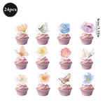 décoration fête anniversaire enfants guirlande happy birthday assiettes serviettes gâteau tasses bonbons floral papillons