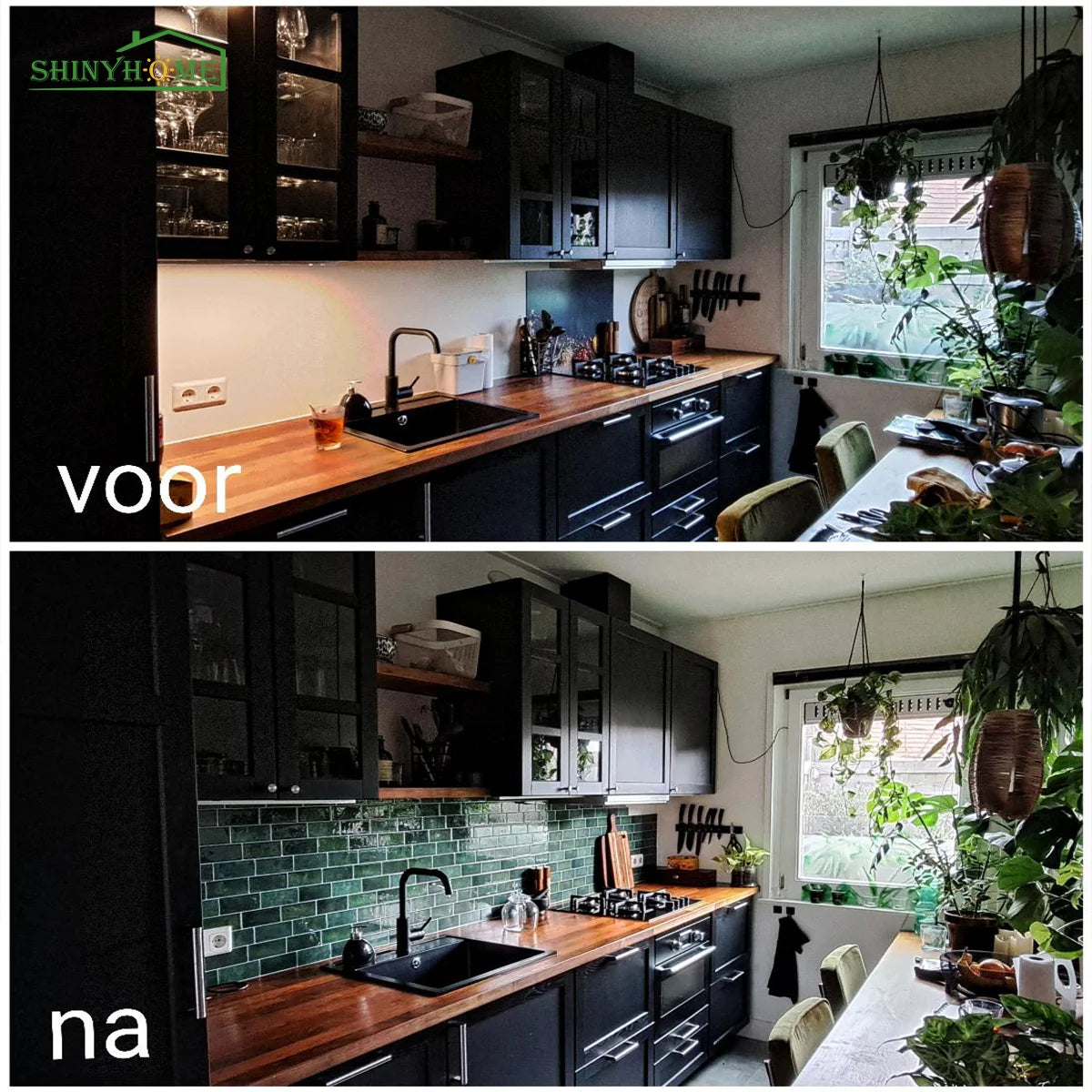 sticker mural 3d imitation carreaux brique verte moderne rustique 10 pièces
