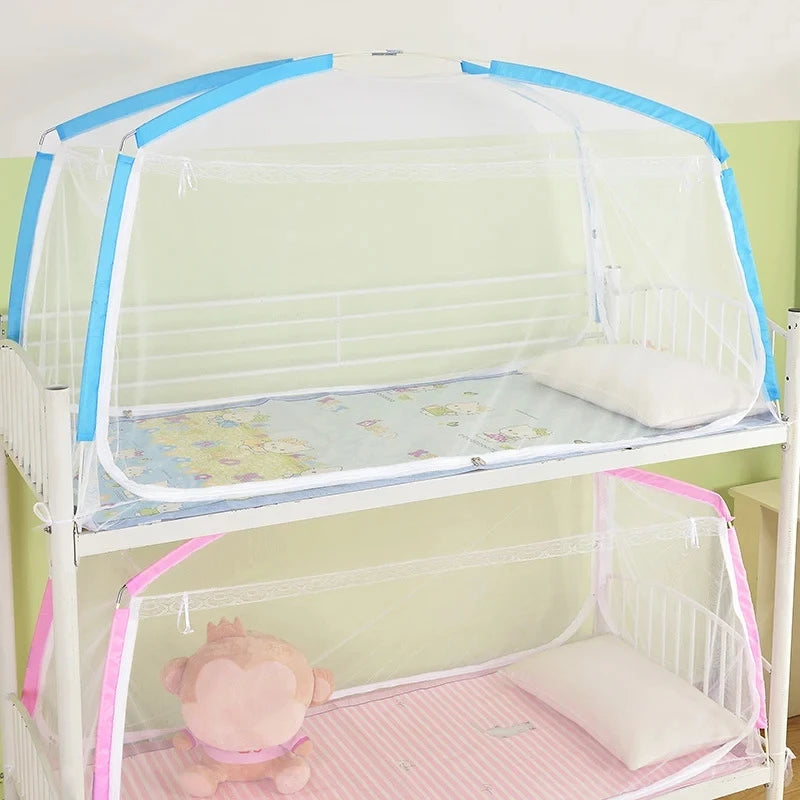 filet protection lit enfant transparent blanc rose bleu moderne clips inclusion