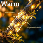 guirlande lumineuse solaire flexible 100 led multicolore ip65 imperméableextérieur jardin decoration festive