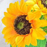 veilleuse rechargeable tournesol fleur jaune feuilles vertes deco moderne chambre table led
