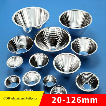 réflecteur optique aluminium lampe led cob argenté abat jour moderne éclairage bricolage