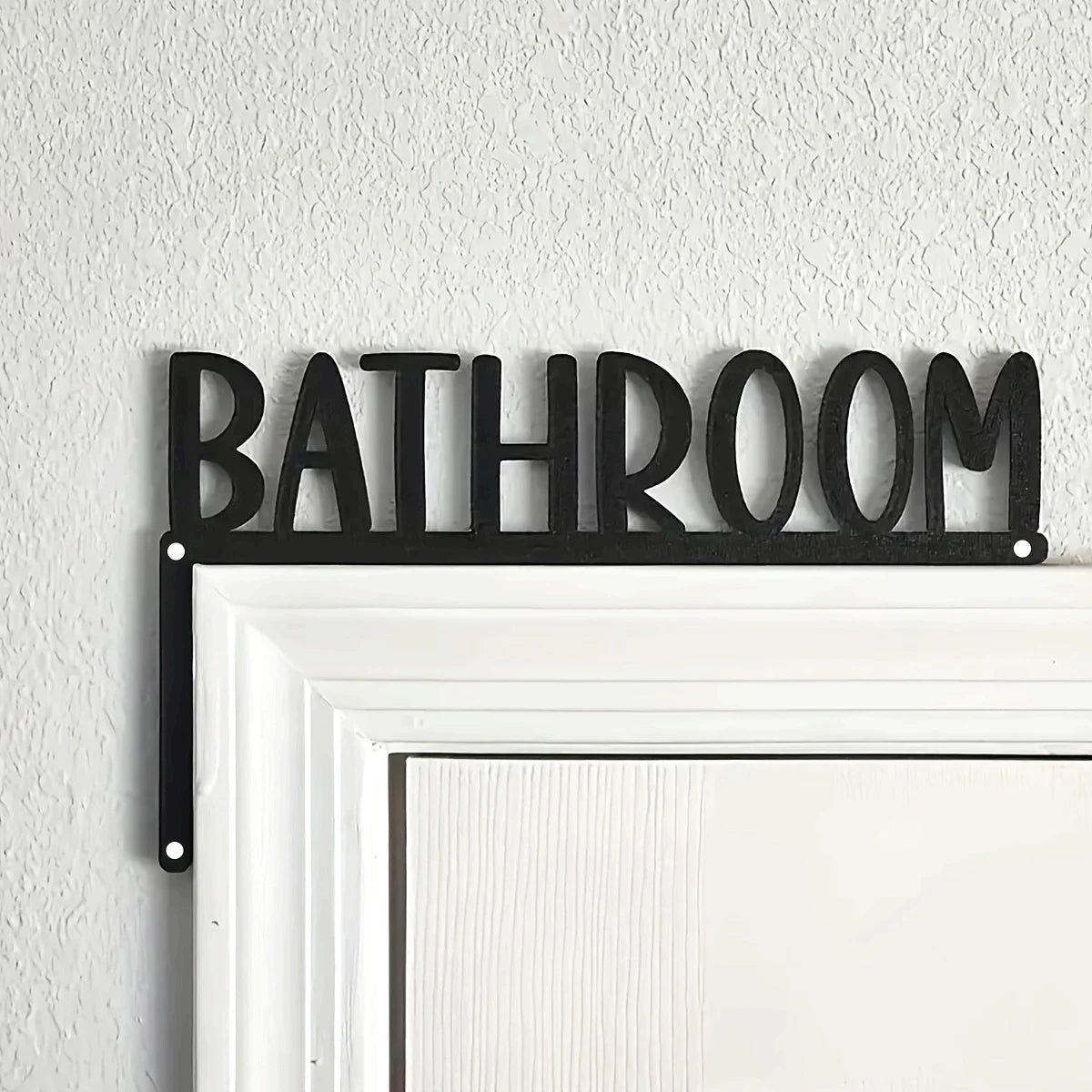 plaque décorative noire lettre bathroom relief classiqueintérieur fixations mur
