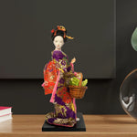 poupées geisha japonaises traditionnelles figurines ethniques résine décoratives accessoires traditionnels or broderies floraux