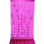 rideau décoratif moderne argent bleu or rose mosaïque carrés brillants opacité adhésif double face