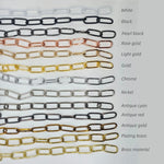 chaînes métalliques laiton noir blanc doré rose finition lisse moderne utilitaire