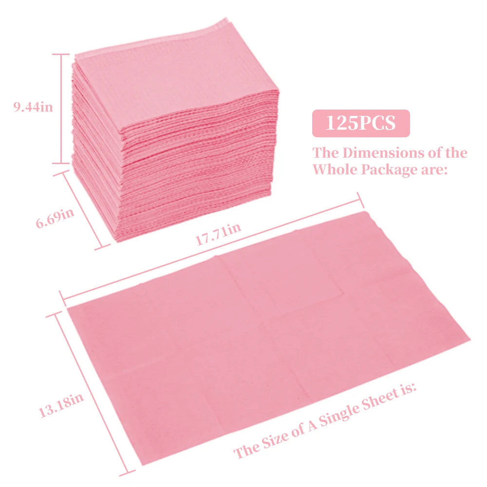serviettes jetables rose violet blanc rayées modernes manucure outils scies taille grande