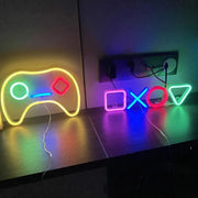 Lampe néon LED en forme de manette de jeu USB - Décoration murale pour chambre et salle de jeux