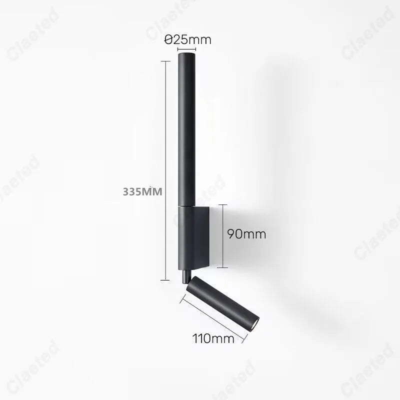lampe murale réglable led moderne minimaliste blanc noir chambre cuisine salon