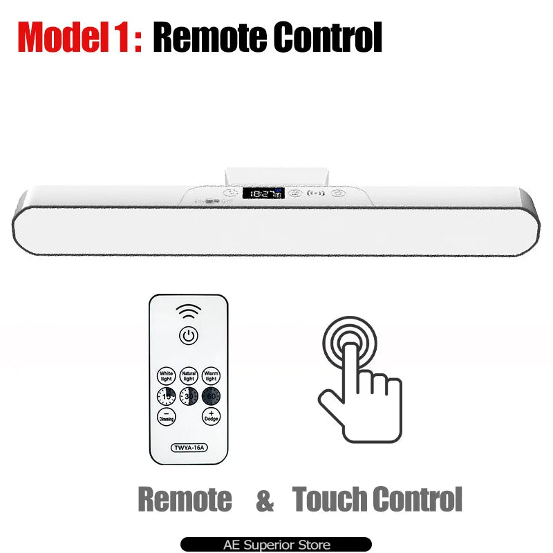 lampe led blanc moderne réglable télécommande recharge usb économie énergie protection yeux multiprise