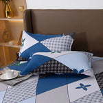 taies d'oreiller fleur bleu violet moderne non toxique polyester respectueux environnement