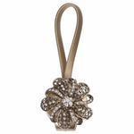accessoires fenêtres clips magnétiques fleurs décoratives tissu motifs géométriques doré classique élégant 21cm