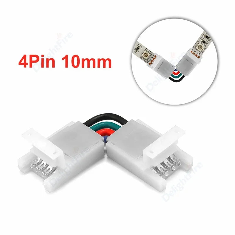 connecteurs led ruban adhésif moderne broches 10mm blanc opaques 5a 24v ws2812b rgb