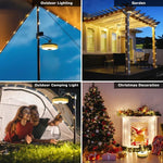 guirlande lumineuse extérieure imperméable 10m 5m rgb rechargeable noel camping
