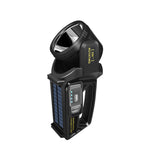 lampe torche multifonction rechargeable led noire moderne robuste poignée intégrée port usb type