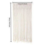 rideau macramé boho chic beige clair franges décoration murale chambre salon