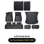 tapis sol 3d luxueux noir moderne tesla 2017 2024 tissé étanche