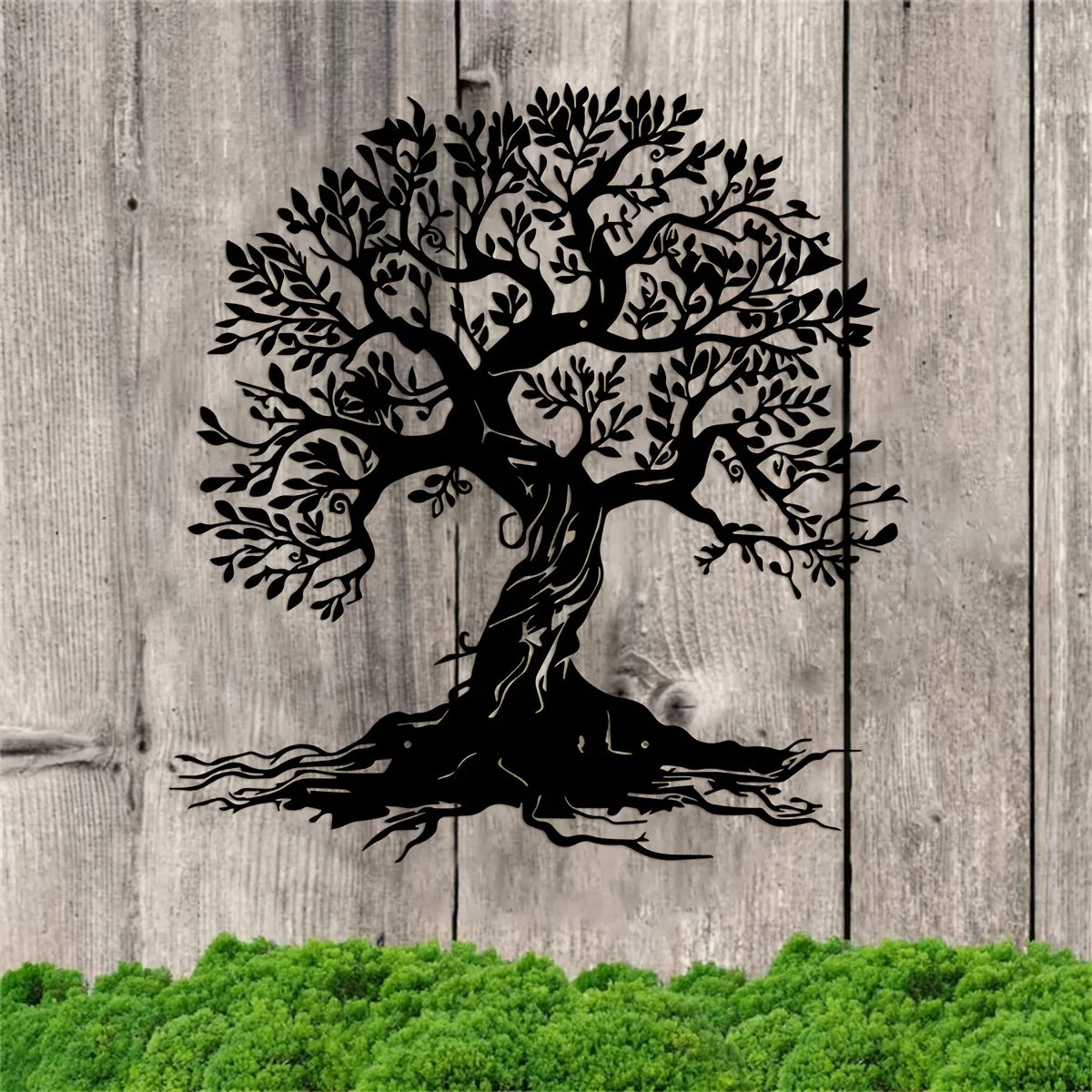 sticker mural arbre vie noir branches feuilles art minimaliste contemporain maison living room