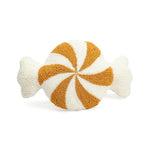 coussin blanc motif flocon doré texture épaisse décoratif noël fixations