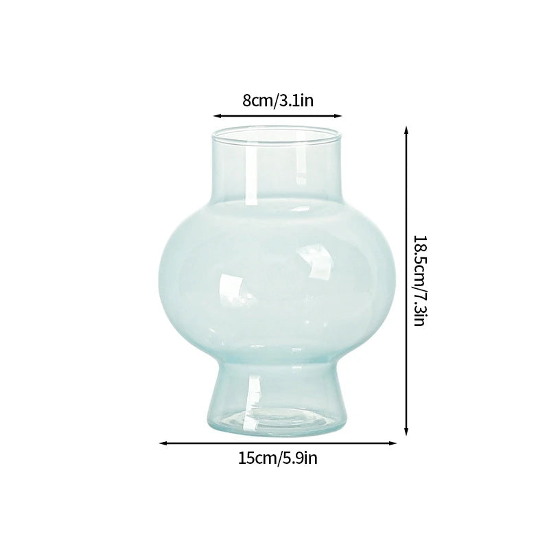 vase transparent verre texturé moderne intérieur décoration florale artificielle minimaliste table accueil