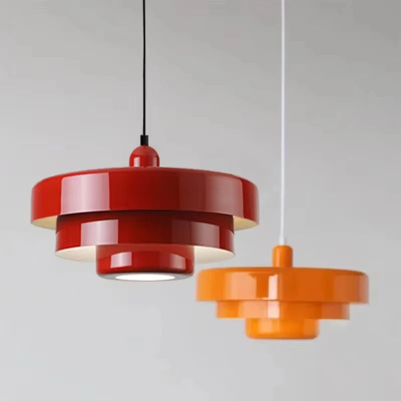 suspension lumineuse moderne orange ampoule e27 câble suspendu scandinave chambre restaurant salon