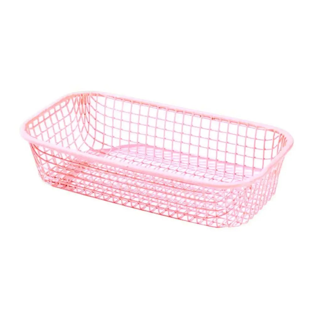 paniers rangement maille fine bleu rose jaune clips étiquettes adhésives moderne minimaliste